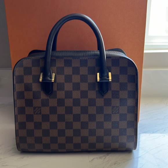 EUC Vintage LV Damier Ebene Triana Top Handle Bag w/ Bag and Box - Picture 2 of 16